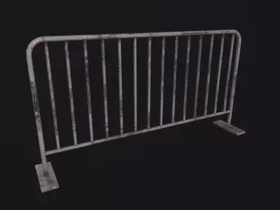 Crowd Barrier 3D Model Low-poly 3D model