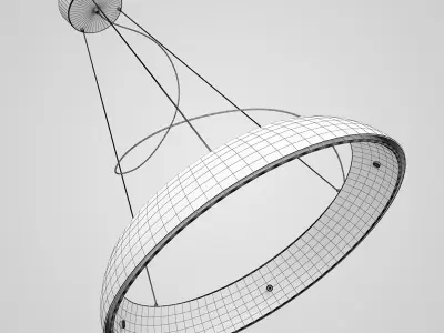 Chrome Hanging Lamp 02 3D model