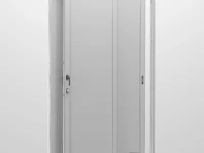 Sliding aluminum doors 3D model