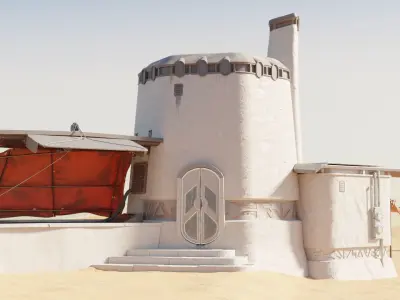 Star Wars Tatooine Merchant Building 3D model