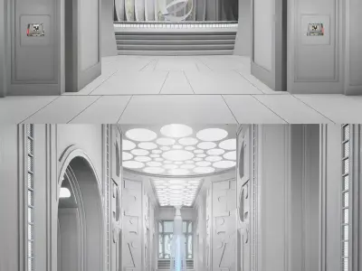 CloudCity Upper Corridors Asset Packs Low-poly 3D model