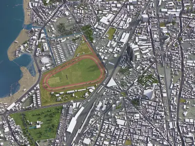 Mumbai - 3D City Model Low-poly 3D model