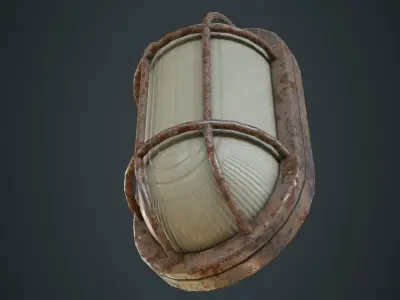 Bulkhead Light 1D Low-poly 3D model