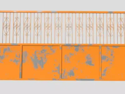 Porton de Garage - Gate Low-poly 3D model Low-poly 3D model