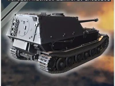 Panzerjager Tiger P  Elefant  late tank destroyer - Germany East 3D print model