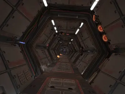 Scifi Corridor 3D model