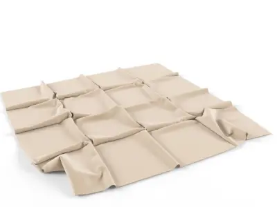 Folded rugs - carpets 3D model