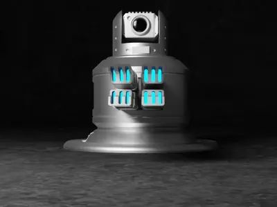 sci-fi cannon 3D model