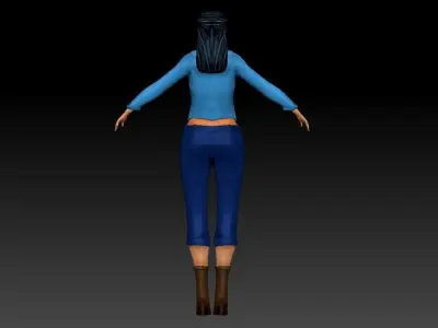  female character 3d model 3D print model