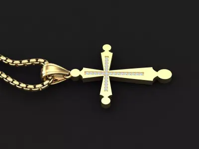 Cross Light Gold 3CP036 3DM STL 3D model