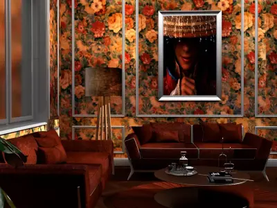 salon architectural interieur 3D model