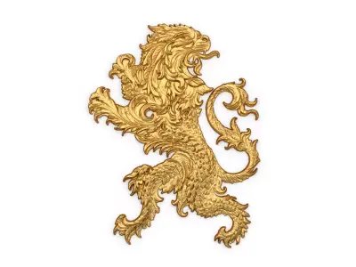 Heraldry Lion 01 3D print model