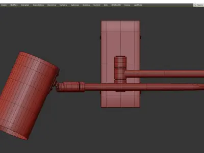 VALLBO SCONCE Low-poly 3D model