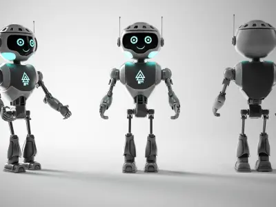 R44 - Futuristic Companion Robot Low-poly 3D model