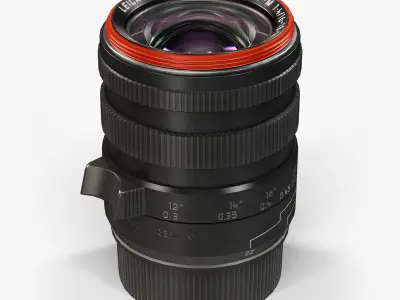Leica Tri-Elmar-M 16-18-21mm f 4 ASPH lens Low-poly 3D model