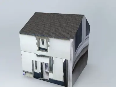 Shop house with window in it Free 3D model