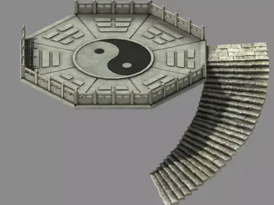 Fairy Mountain - gossip - platform 3D model
