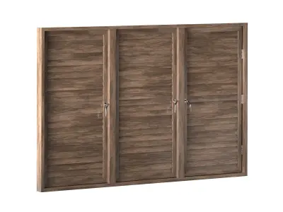 Wooden Windows 3D model get