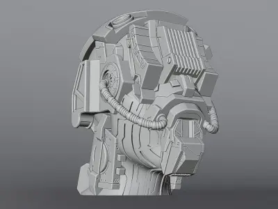 Sci-fi Character Cyborg 007 3D model 3D model