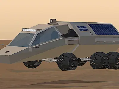 Mars Rover Low-poly 3D model