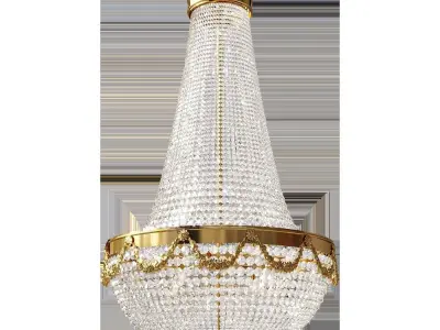 Home Concept Crystal Large modern Chandleir  free Low-poly 3D model