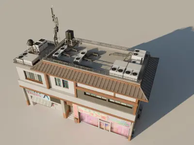 8 Japanese Building Pack 3D model