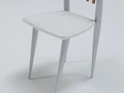 White Chair 01 3D model