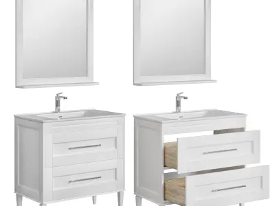 Boston 60-80-100 Pencil case White gloss 3D model