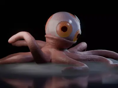 T-Ocellus Alien Earth Low-poly 3D model