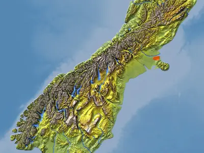New Zealand High resolution 3D relief maps 3D model