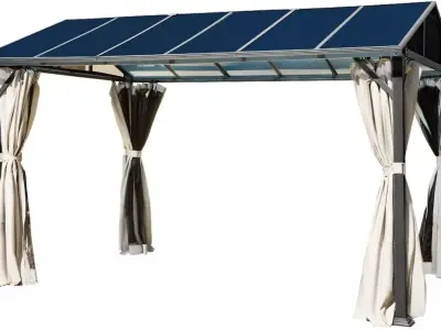 Hardtop Outdoor Gazebo Low-poly 3D model