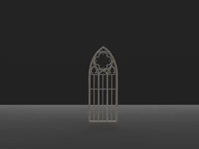 Gothic Church Windows Low-poly 3D model