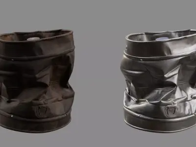 Crushed Keg 03 3D model