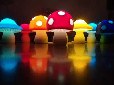 Mushroom Lamp C 3D print model