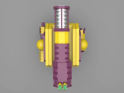 Cartoon Robot Low-poly Low-poly 3D model