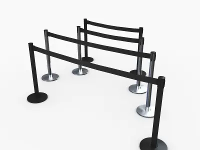 Airport Stanchions 3D model