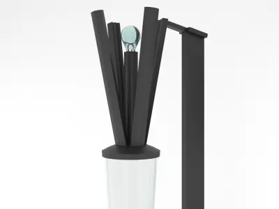 TURQUOISE WALL LAMP PRO Low-poly 3D model