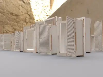 Standard Modular Windows Low-poly 3D model