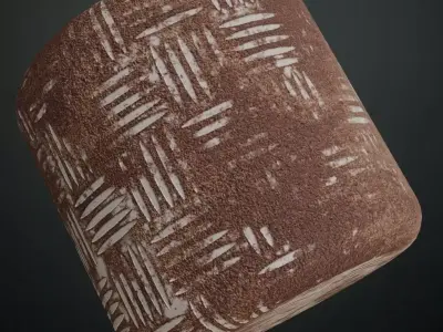 Rusty Titanium Antislip Industrial Floor PBR Seamless Texture