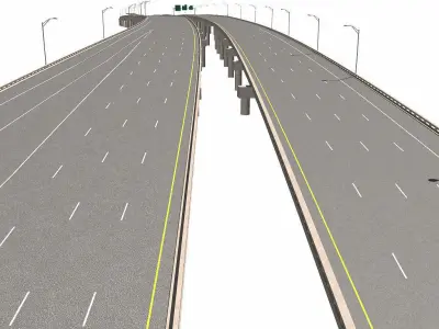 Freeway Section 3D model