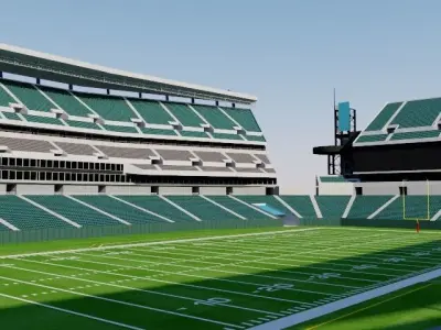Lincoln Financial Field - Philadelphia Low-poly 3D model