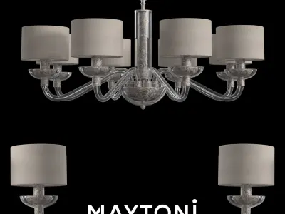 Chandelier Maryland ARM526PL-08GR Maytoni Classic Free 3D model