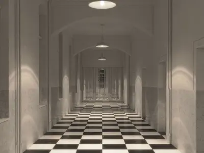 Hospital Hallway 3 3D model