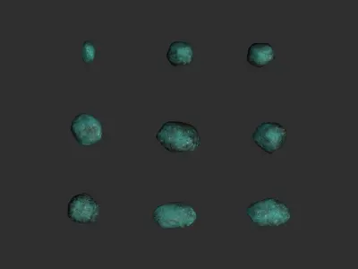 Assorted Boulders - Fantasy Low-poly 3D model
