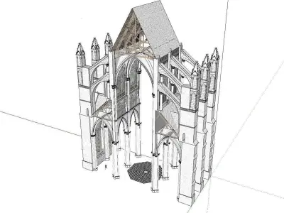 Architecture-Religion-God-Culture-Temple-0250 gothic structure 3D model