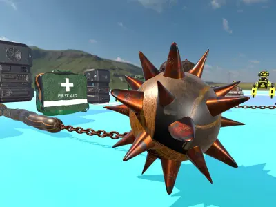 Sci Fi Weapons and Props Pack Game Ready Low Poly Models Low-poly 3D model