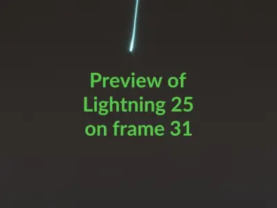 Animated Lightning v25 Low-poly 3D model