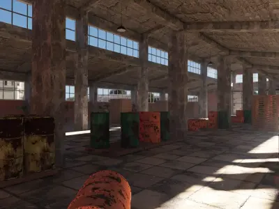 ABANDONED WAREHOUSE 3 Low-poly 3D model