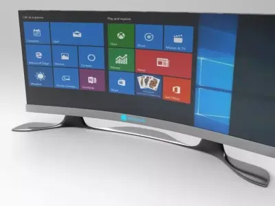 windows oled plus smart tv Free 3D model
