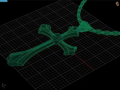 Lightweight Cross pendant 3D print model